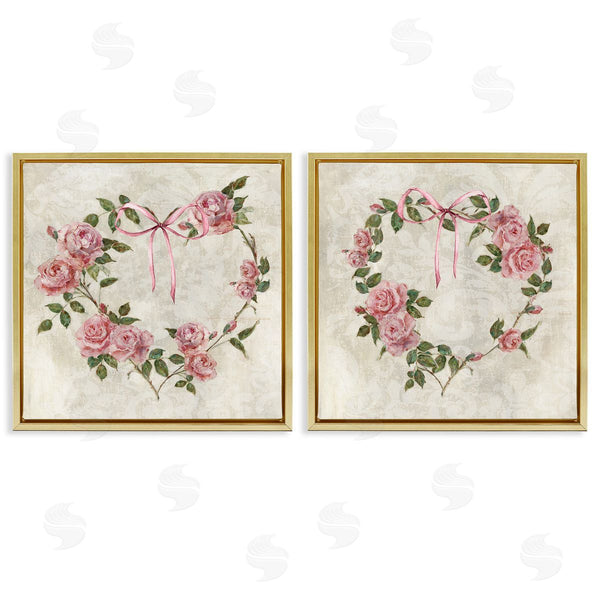 Stupell Industries Sally Swatland | Heart Shaped Wreaths