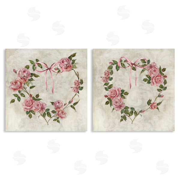 stupell industries Sally Swatland | Heart Shaped Wreaths