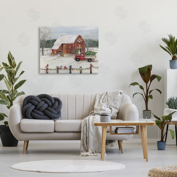 Stupell Industries Sally Swatland | Holiday Barn Winter Scene Wall Art