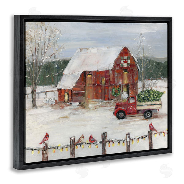 Stupell Industries Sally Swatland | Holiday Barn Winter Scene Wall Art