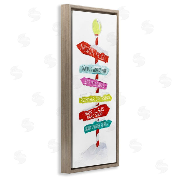 Stupell Industries Sally Swatland | Holiday Directional Sign Wall Art