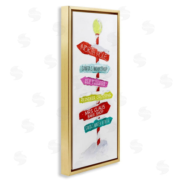 Stupell Industries Sally Swatland | Holiday Directional Sign Wall Art