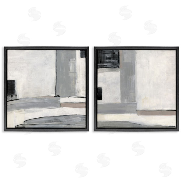 Stupell Industries Sally Swatland | Industrial Abstract Grey Geometric