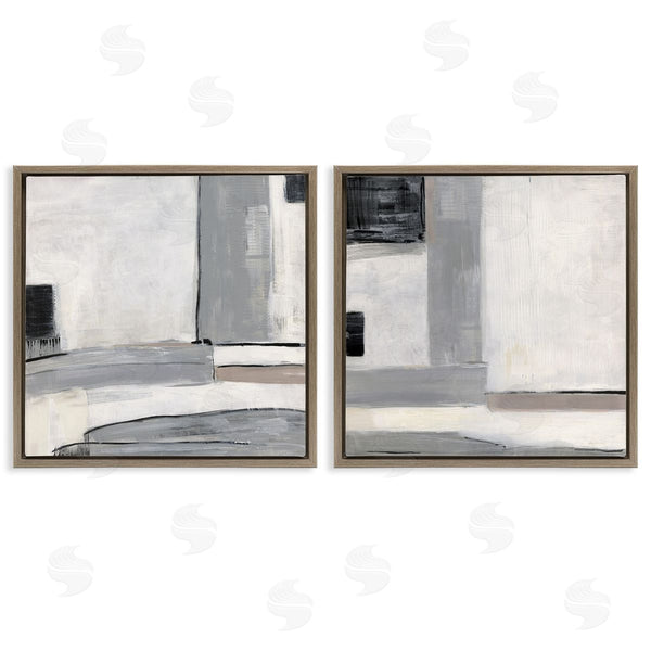 Stupell Industries Sally Swatland | Industrial Abstract Grey Geometric