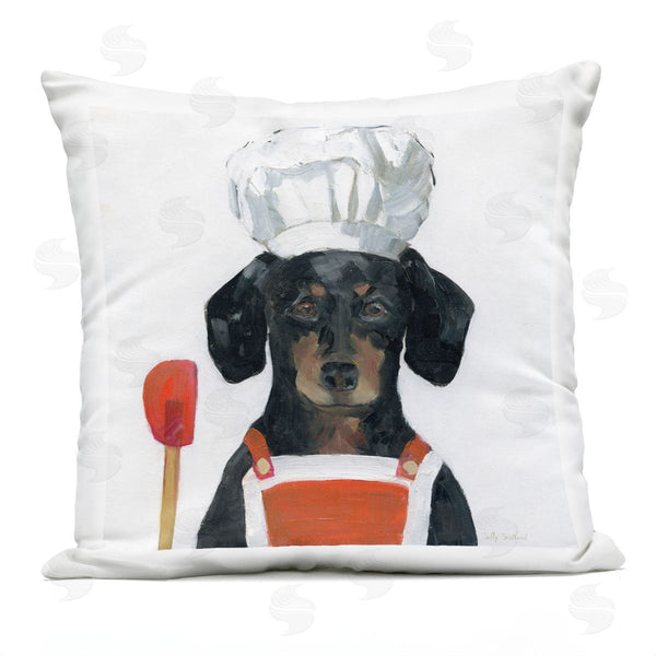 Stupell Industries Sally Swatland | Kitchen Chef Dog Printed Throw Pillow