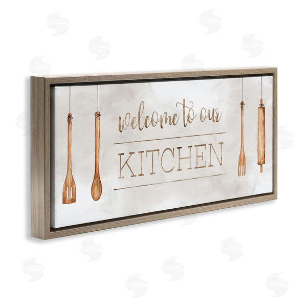 Stupell Industries Sally Swatland | Kitchen Welcome With Utensils