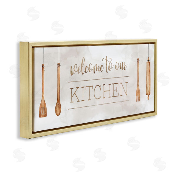 Stupell Industries Sally Swatland | Kitchen Welcome With Utensils
