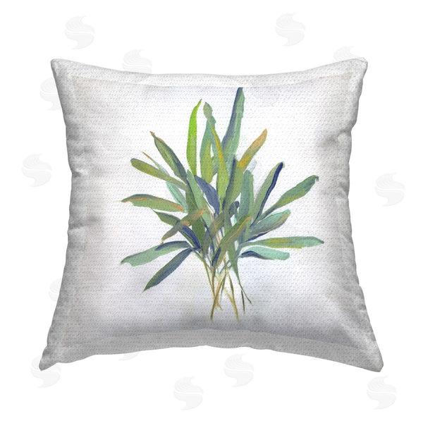 Stupell Industries Sally Swatland | Layered Leaf Sprigs Printed Throw Pillow