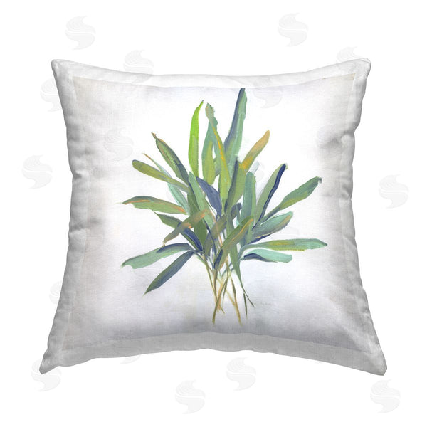 stupell industries Sally Swatland | Layered Leaf Sprigs Printed Throw Pillow