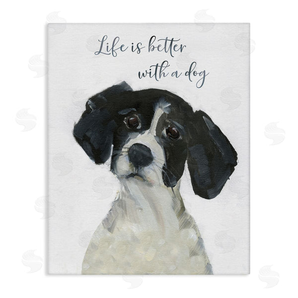 stupell industries Sally Swatland | Life Is Better Dog Sentiment