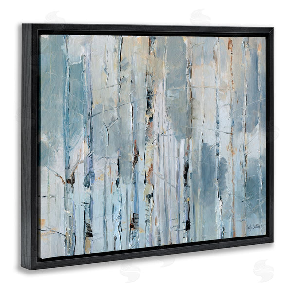 Stupell Industries Sally Swatland | Linear Abstract In Muted Blue