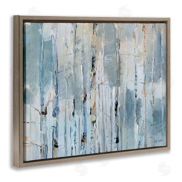 Stupell Industries Sally Swatland | Linear Abstract In Muted Blue
