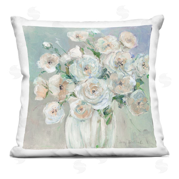 stupell industries Sally Swatland | Muted Blush Roses Abstraction Printed Throw Pillow
