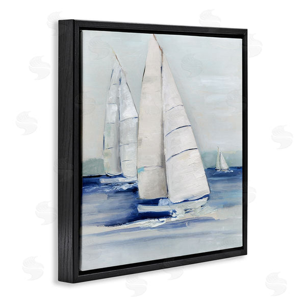Stupell Industries Sally Swatland | Nautical Boats Sailing Sea Waves Wall Art