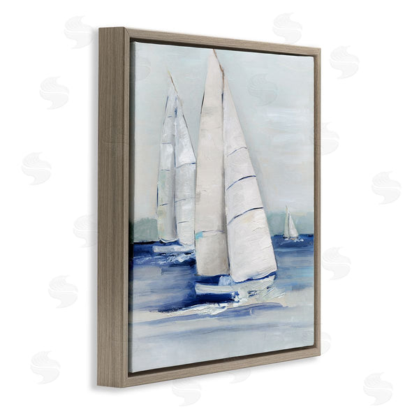Stupell Industries Sally Swatland | Nautical Boats Sailing Sea Waves Wall Art