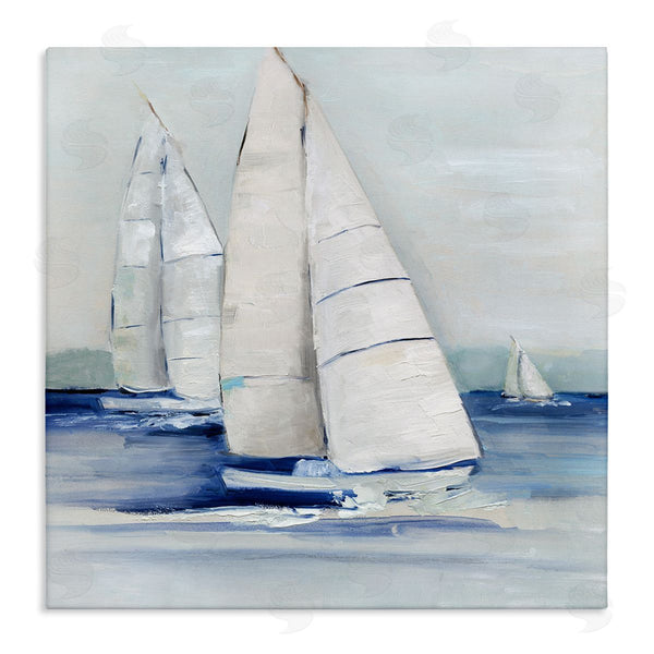 stupell industries Sally Swatland | Nautical Boats Sailing Sea Waves Wall Art