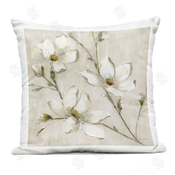Stupell Industries Sally Swatland | Neutral Dogwood Branches Printed Throw Pillow
