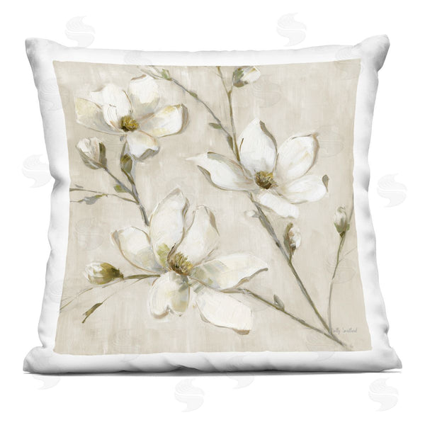 stupell industries Sally Swatland | Neutral Dogwood Branches Printed Throw Pillow