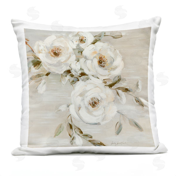 Stupell Industries Sally Swatland | Neutral Rose Trio Printed Throw Pillow