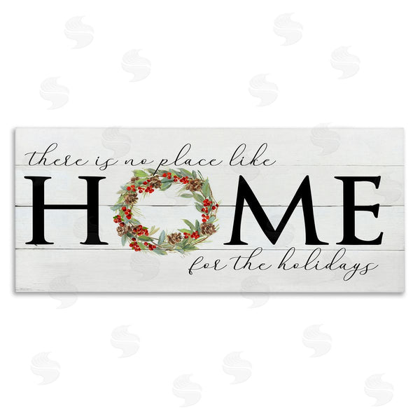 stupell industries Sally Swatland | No Place Like Home for Holiday Holly Wreath Wall Art