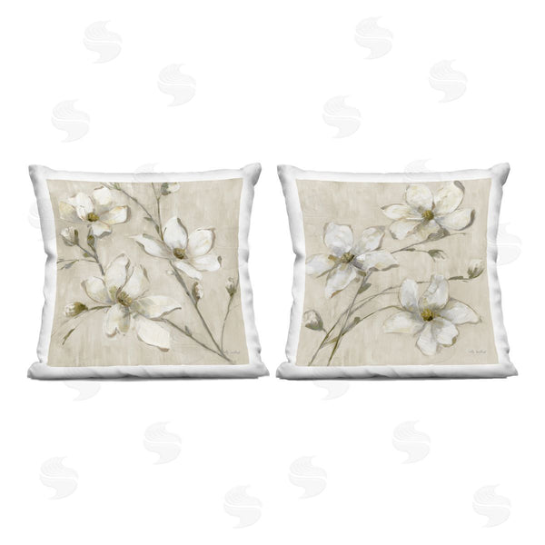 stupell industries Sally Swatland | Outstretched Dogwood Branches Printed Throw Pillow Set