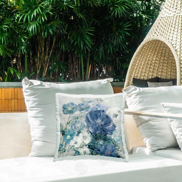 Stupell Industries Sally Swatland | Painterly Brushed Flowers Printed Throw Pillow