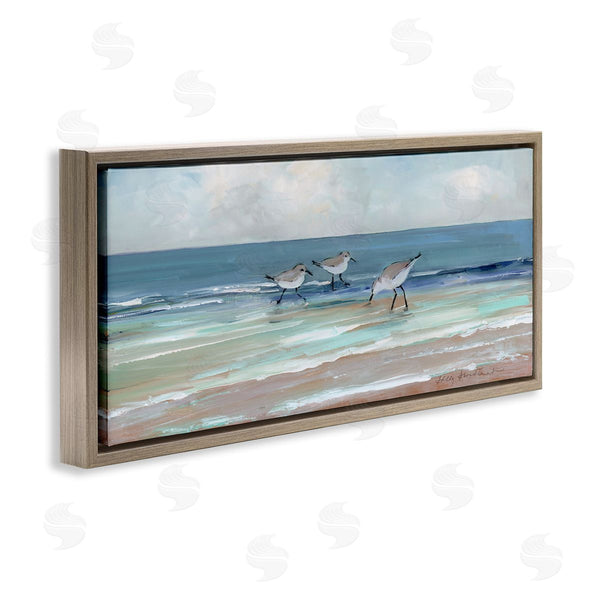Stupell Industries Sally Swatland | Panoramic Sandpipers On Shoreline Wall Art