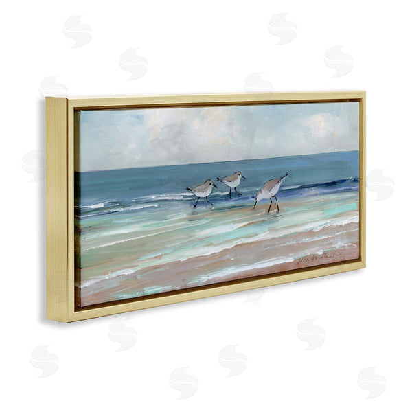Stupell Industries Sally Swatland | Panoramic Sandpipers On Shoreline Wall Art