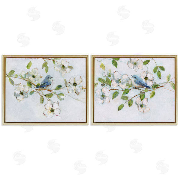 Stupell Industries Sally Swatland | Perched Bluebirds On Branch