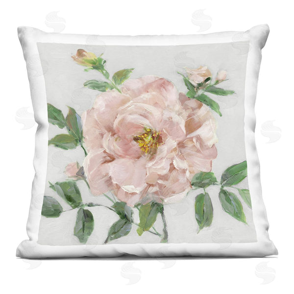 stupell industries Sally Swatland | Pink Carnation Blossom Printed Throw Pillow