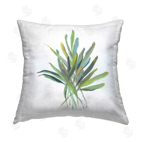 Stupell Industries Sally Swatland | Plant Leaf Sprigs Printed Throw Pillow
