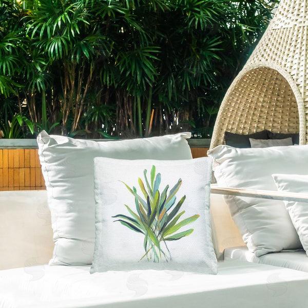 Stupell Industries Sally Swatland | Plant Leaf Sprigs Printed Throw Pillow