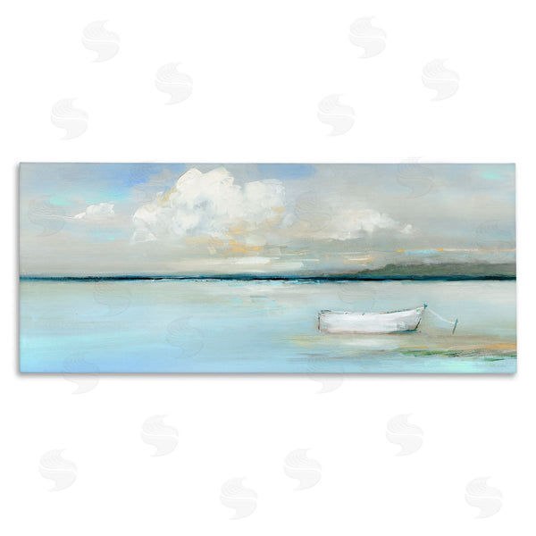 stupell industries Sally Swatland | Quiet Boat Docked Wall Art