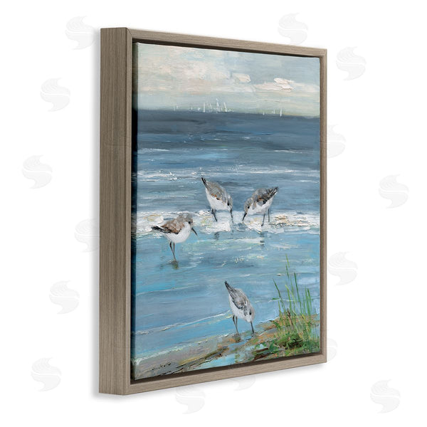 Stupell Industries Sally Swatland | Relaxed Sandpipers On Shore