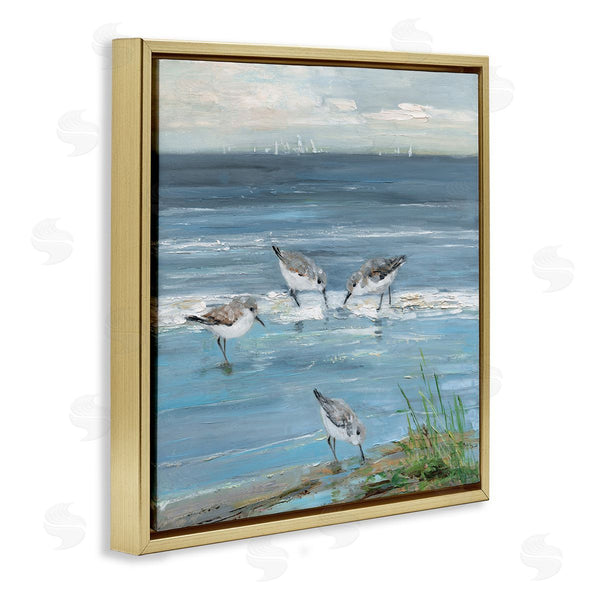 Stupell Industries Sally Swatland | Relaxed Sandpipers On Shore