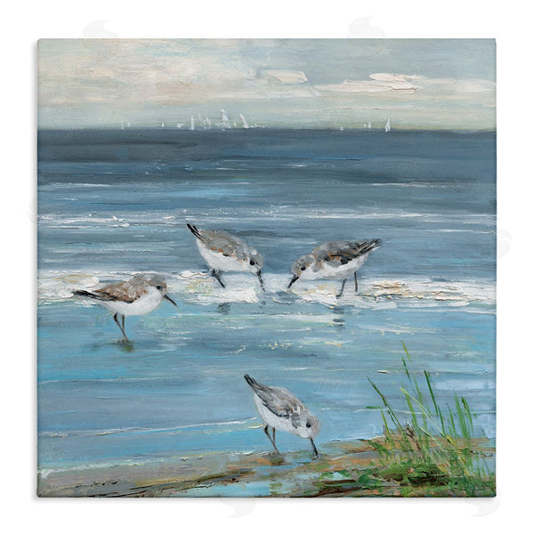 stupell industries Sally Swatland | Relaxed Sandpipers on Shore
