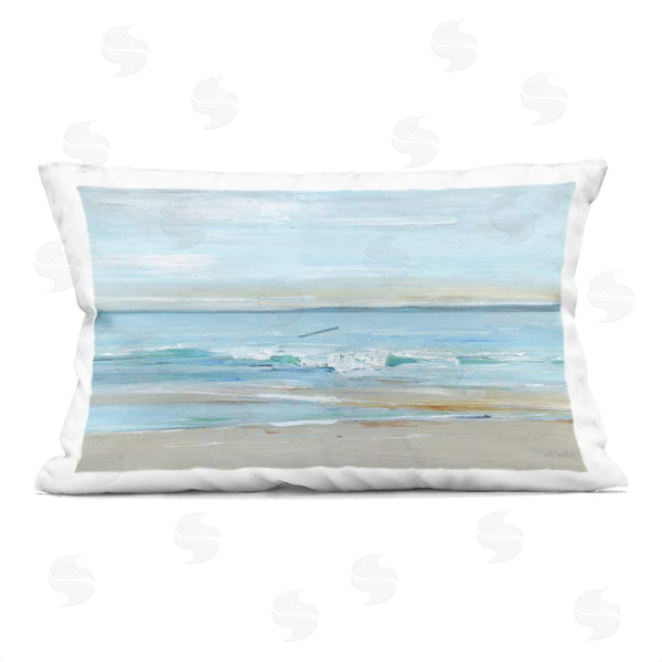 stupell industries Sally Swatland | Restless Beach Waves Abstraction Printed Throw Pillow
