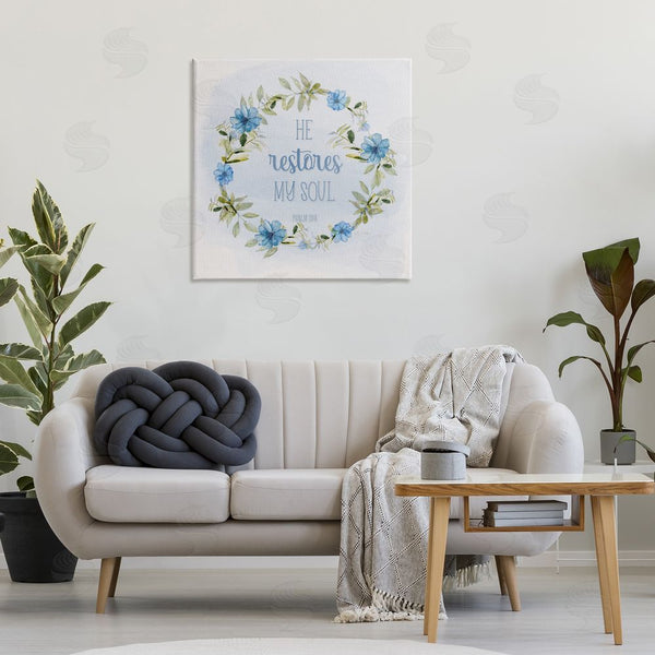 Stupell Industries Sally Swatland | Restores My Soul Proverb Wall Art