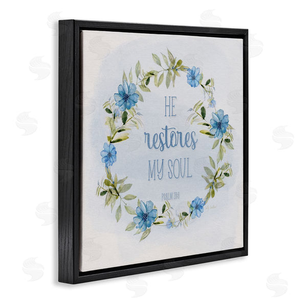 Stupell Industries Sally Swatland | Restores My Soul Proverb Wall Art