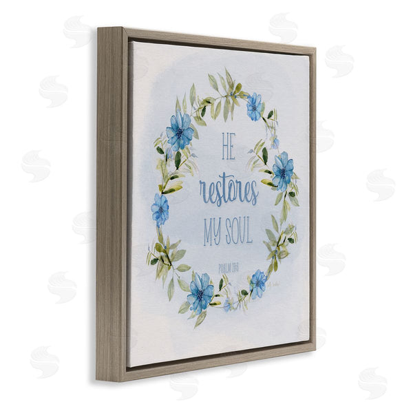 Stupell Industries Sally Swatland | Restores My Soul Proverb Wall Art