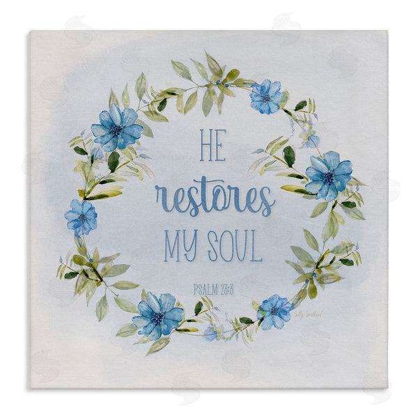 stupell industries Sally Swatland | Restores My Soul Proverb Wall Art