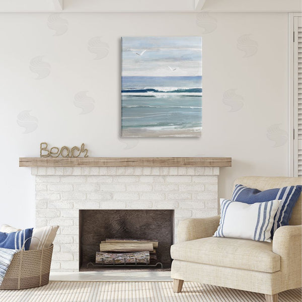 Stupell Industries Sally Swatland | Rolling Waves & Seagulls Wall Art