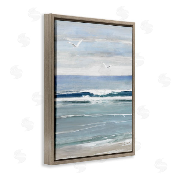 Stupell Industries Sally Swatland | Rolling Waves & Seagulls Wall Art