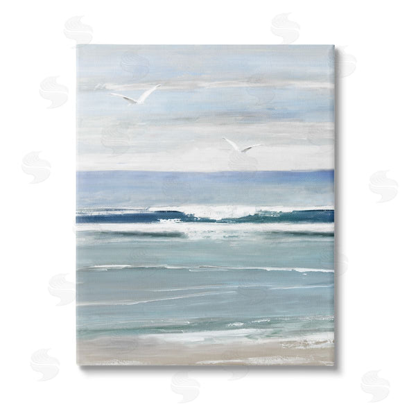 stupell industries Sally Swatland | Rolling Waves & Seagulls Wall Art