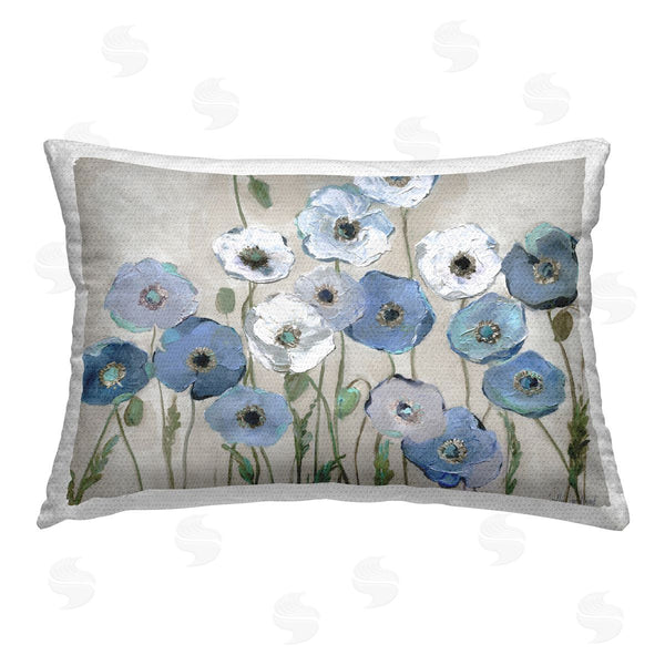 Stupell Industries Sally Swatland | Round Blue & White Poppies