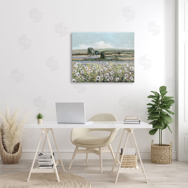 Stupell Industries Sally Swatland | Rural Flower Meadow Countryside Flowing Streams View Wall Art