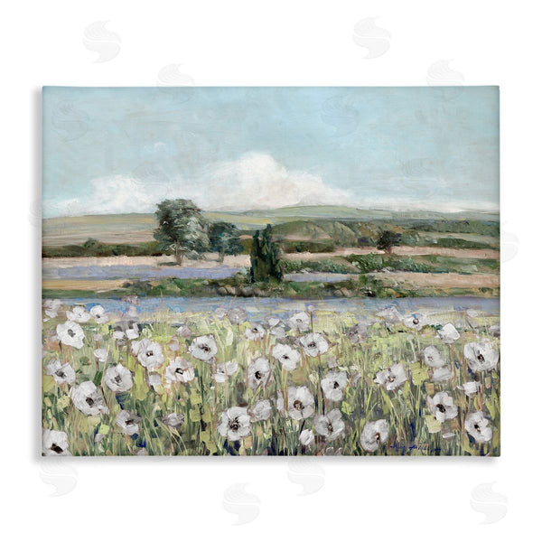 stupell industries Sally Swatland | Rural Flower Meadow Countryside Flowing Streams View Wall Art