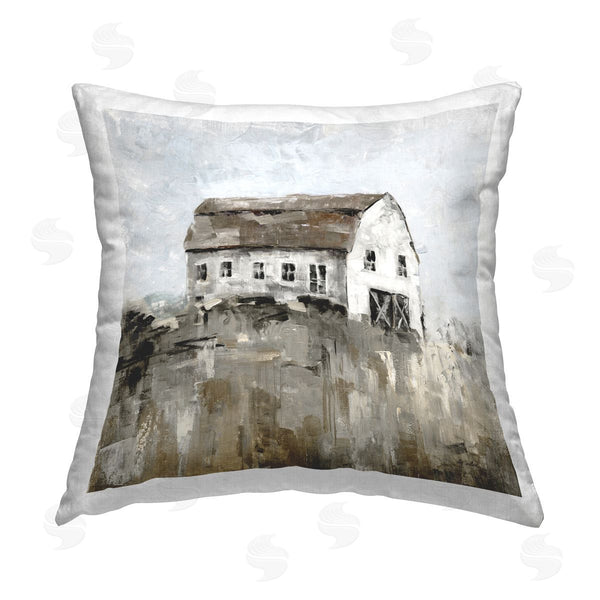 stupell industries Sally Swatland | Rustic Muted Farmhouse Printed Throw Pillow