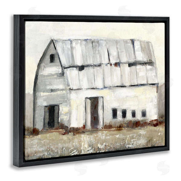 Stupell Industries Sally Swatland | Rustic White Barn Among Countryside Nature Grasses Wall Art