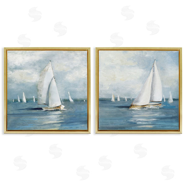 Stupell Industries Sally Swatland | Sailboat Fleet Vessels